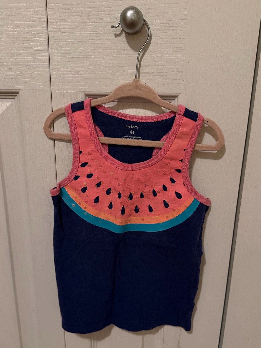 Carter's Navy, Pink & Teal Watermelon Tank Top